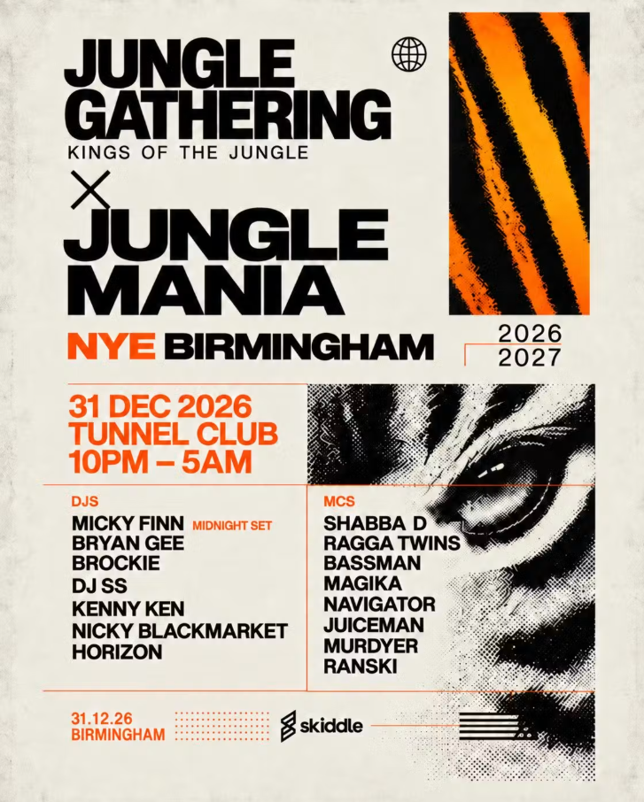 Micky Finn plays midnight as Jungle Gathering and Jungle Mania team up for NYE in Birmingham