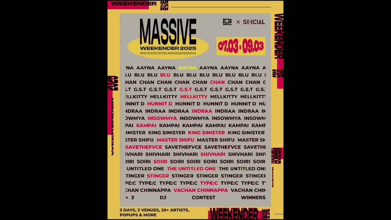 Massive Weekender 2025 (Full Lineup)
